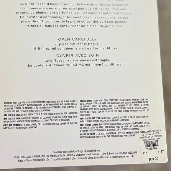 Williams & Sonoma Snowman Porcelain Diffuser - Picture 4 of 4